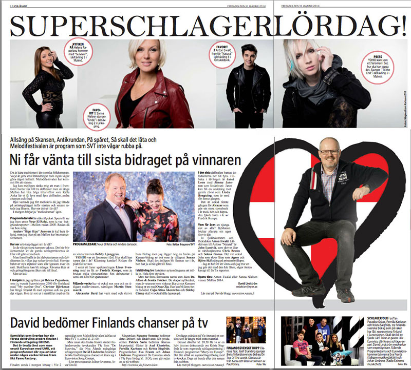 Aukema Nya Åland lehdessä 31.1.2014