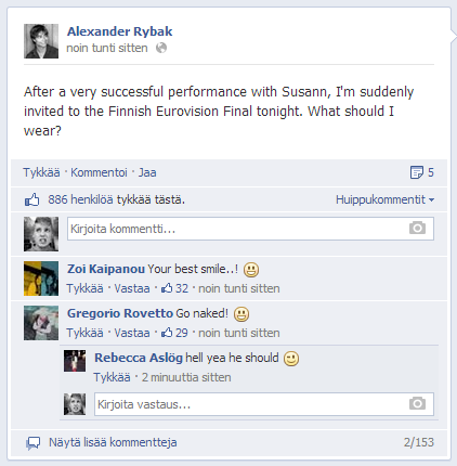Alexander Rybak @Facebook